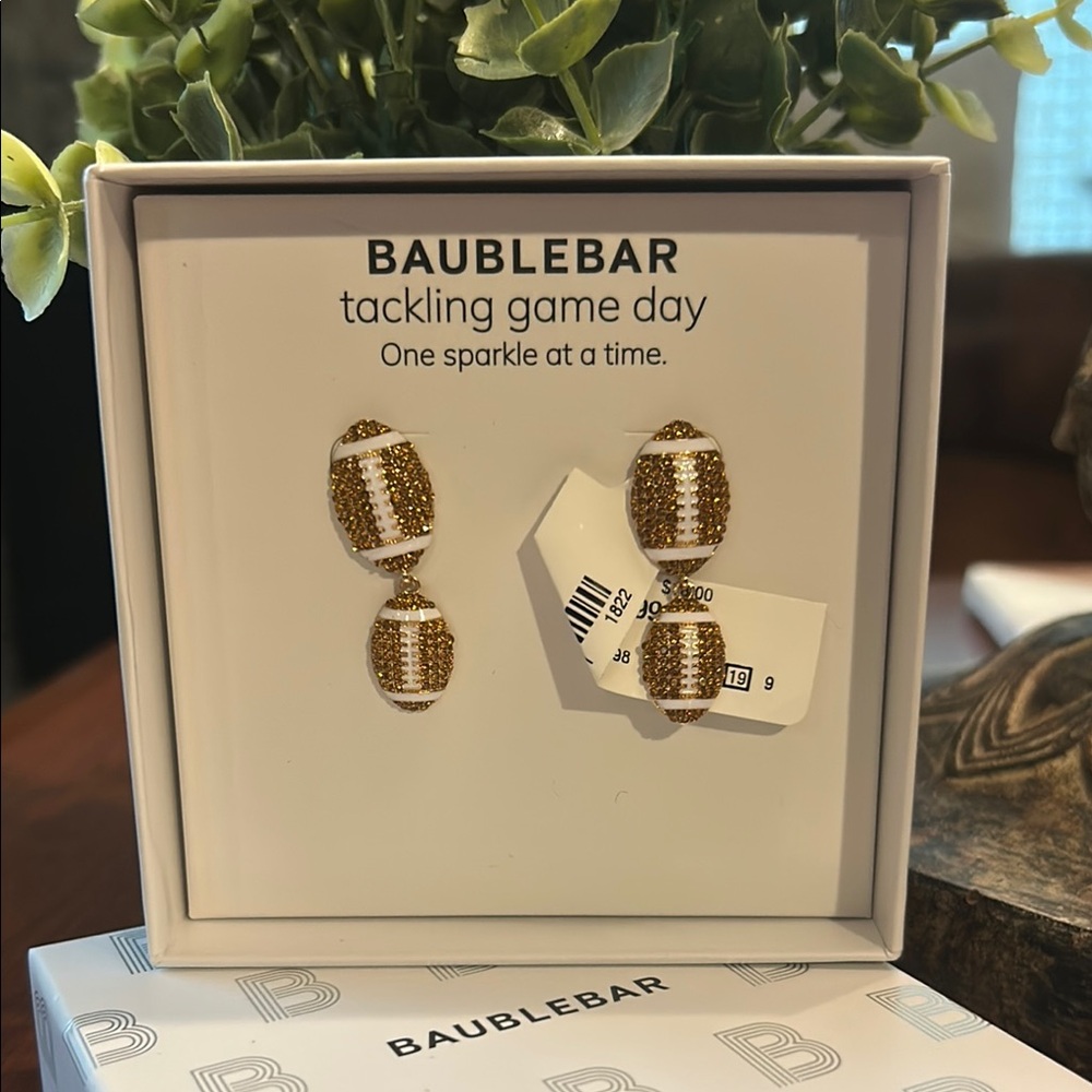 BaubleBar Gold Statement Earrings with Sparkling Crystals